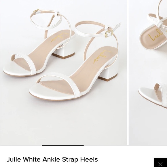 Lulus Julie white sandals size 8.5 new - Picture 2 of 3